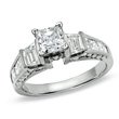 ZALES 1-7/8 CT. T.W. Princess-Cut Diamond Engagement Ring in 14K White Gold thumbnail