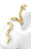 Snake Serpent Ear Cuff Right Gold Vermeil Earring Rattlesnake
