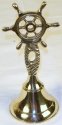 Brass Bell with Ship Wheel