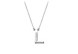 Sterling Silver Baby Charm L Block Initial Pendant