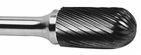 1/2 Style C Cylindrical Shape with Ball End 1/4 Shank Single Cut Carbide Burr SC-5