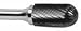 Tools & Hardware : 1/2" Style C Cylindrical Shape with Ball End 1/4" Shank Single Cut Carbide Burr SC-5