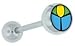 Love Earth Logo Tongue Ring Barbell Body Jewelry