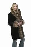 Sable Trimmed Sheared Mink Jacket