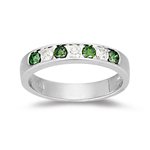 2/5 Ct Green Diamond & White Diamond Ring in 14K White Gold 11nQSLJSLBL. SL160 2/5 Ct Green Diamond & White Diamond Ring in 14K White Gold