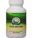 Natures Sunshine Food Enzymes Supplements for Bodys Production of Important Enzymes 120 Caps Each (Pack of 4)