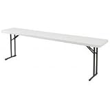 96 Lightweight Folding Seminar Table (Speckled Grey) (30H x 18W x 96D)