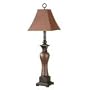 Uttermost 29448 Alliana - Buffet Table Lamp, Distressed Mahogany Brown with Oil Rubbed Bronze Finish with Rusty Brown Linen Shade