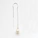 Sterling Silver White Cultured Pearl Threader Earrings - Pair