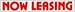 NOW LEASING Banner - 3ft x 20ft