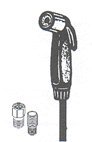 Replacement Vegetable Sprayhead with 8' Hose in Black with Chrome Band