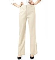 Linen Blend Jet Pocket Bootleg Trousers