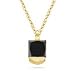 2.00 Cts VS Princess Cut Black Diamond Solitaire Pendant in 14K Yellow Gold