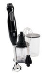Immersion Blender, Includes Whisk and Chopper Attachments, Onyx Black