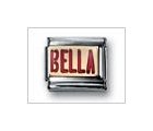BELLA (writing) Red Classic Enamel, Italian Charm by Nomination Charms