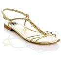 Diane Goes Hollywood Goldtone Braided Gladiator Sandal