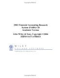 2003 Fars CD in a Calumet Mailer- For Use in Sets Only