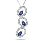 Tanzanite Pendant - 0.60 Ct Diamond & Tanzanite Pendant