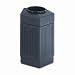 Trophy Collection In/Outdoor Receptacle, Hexagon, Polyethylene, 30gal, BK
