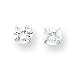Sardelli - 14k White Gold 5.25mm Cubic Zirconia Post Earrings