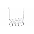 Chrome over door hanger with six hooks