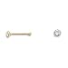 2mm 14 Karat Gold Plate and CZ Nose Stud. Nose Studs are sold in pairs.