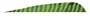 Gateway Feathers 5" R/w Parabolic Feathers - Chartreuse - 100Pk