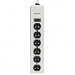 Six-Outlet Power Strip, 120V, 6ft Cord, 12-1/4 x 2-1/2 x 1-3/8, Platinum