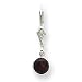 Sterling Silver Garnet Leverback Earrings