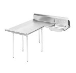 107 in Soil Dishtable, Left to Right, Pre-rinse Sink, 16/304 Stainless Steel SS