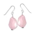 .925 Silver & Rose Quartz Earrings.
