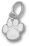 Clemson Tigers Paw 3/8 Charm - Sterling Silver Jewelry