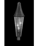 Framburg 8926SBR-RAIN Le Havre 3 Light Outdoor Post Lamp in Siena Bronze with Rain Glass glass