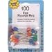 100 Flat Flower Pins 2" Assorted Colors