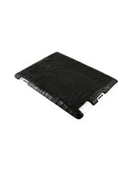 Black iPad 2 Clip On Case - Genuine Alligator Hornback Skin Leather