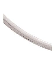 6mm 14k White Gold Omega Bracelet 8"