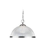 Sea Gull Lighting 6641-962 One-Light Pendant, Brushed Nickel Finish with Clear Acrylic Dome Shade