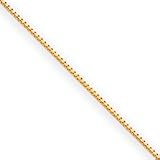 10k .75mm Box Chain Necklace - 18 Inch