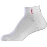 New Balance Women's Lightning Dry Embroidered Race for the Cure Ribbon Lo-Cut Single Pair Sock