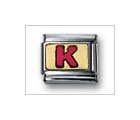 Letter K Red Classic Enamel, Italian Charm by Nomination Charms