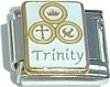  : Clearly Charming Trinity Symbol Italian Charm Bracelet Link