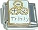 Clearly Charming Trinity Symbol Italian Charm Bracelet Link
