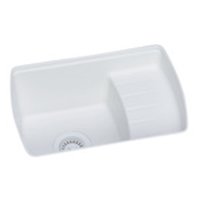 Elkay ELQTU2218WH Harmony Quartech Undermount Single Bowl Kitchen Sink White