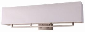 Whitfield Lighting VL368 4SN Farah Thirty Inch Four Light Vanity Satin Nickel with Beige Fabric Shade Satin Nickle Finish with Beige Shade
