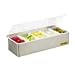 San Jamar B4155L Stainless Steel Non-Chilled Garnish Tray with Plex Lid, 15" Width x 3-1/2" Height x 5-3/4" Depth