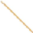 14k Solid Polished Flip-Flop Bracelet - 7 Inch - Lobster Claw - JewelryWeb