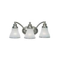 Sea Gull Lighting 40011-773 Alexandria Three-Light Vanity, Two-Tone Nickel Finish with Clear Highlighted Satin Etched Glass