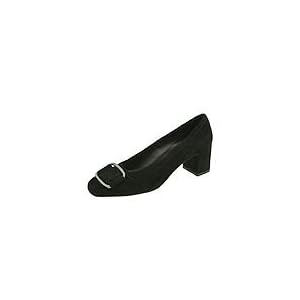 Buy Vaneli Rosetta | Ladies Slip-on Dress Shoes Black Suede by VANELi