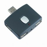 4-Port Hub w/Retractable USB 4.0, 1.1 Compliant Interface Supports TR