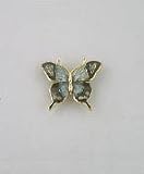 Hand enameled and gold plated butterfly lapel pin